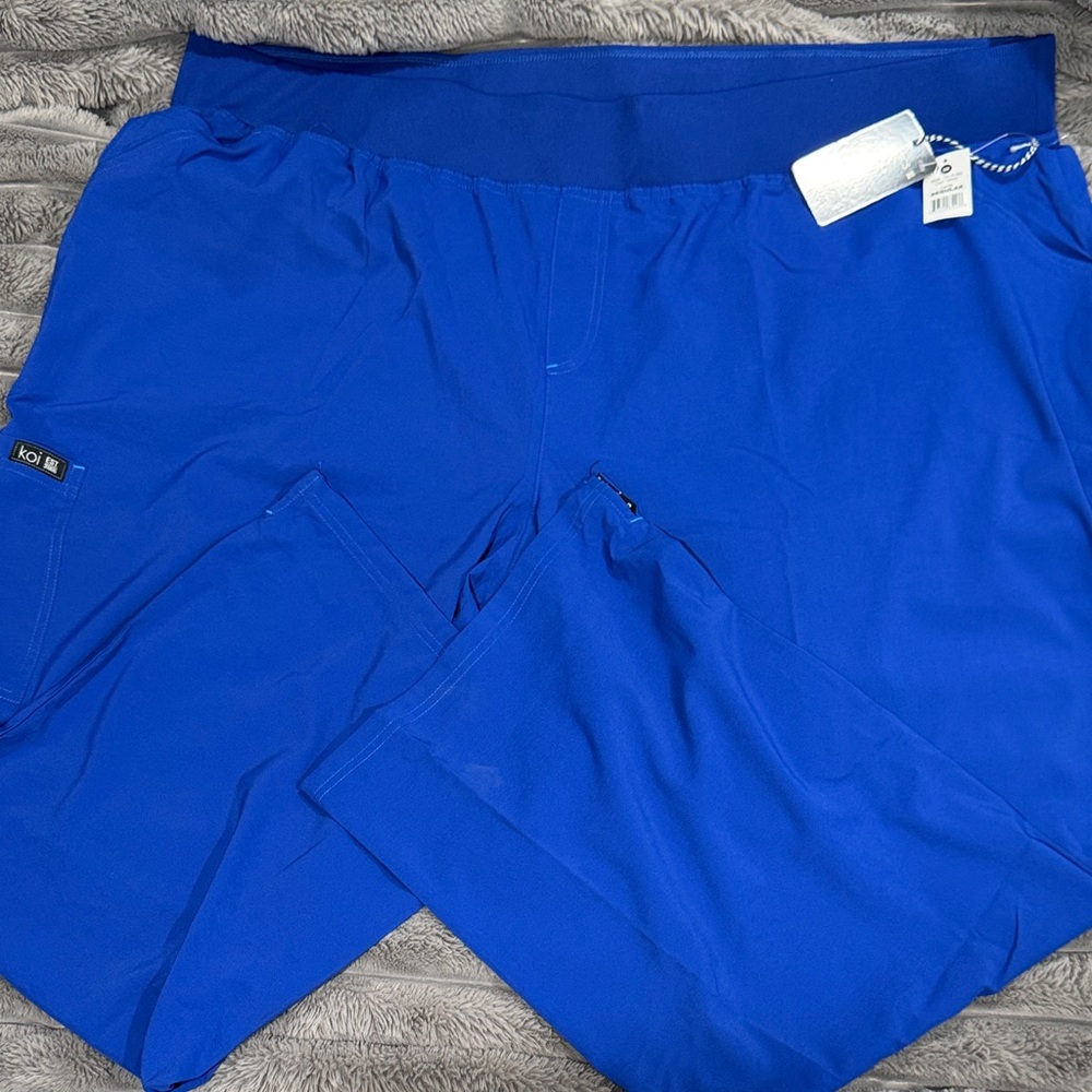 Koi Vibrant Blue Cargo Pants we